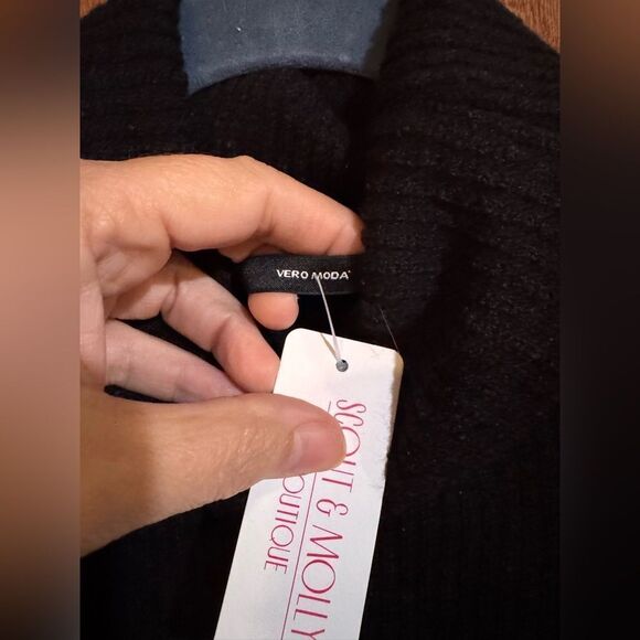 NWT Vero Moda Black sleeveless Turtleneck Sweater Size XS - Picture 7 of 7